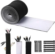 Maskownice do kabli - Organizer Aptel Otulina na przewody Czarny 1 sztuka  (AG380F) - miniaturka - grafika 1