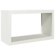 Wózki magazynowe - vidaXL Stojak na drewno opałowe, biały, 100x40x60 cm, stalowy - miniaturka - grafika 1