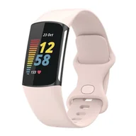 Akcesoria do smartwatchy - opaska pasek bransoleta SMOOTHBAND Fitbit Charge 5 / 6 pudrowa rozmiar S - miniaturka - grafika 1