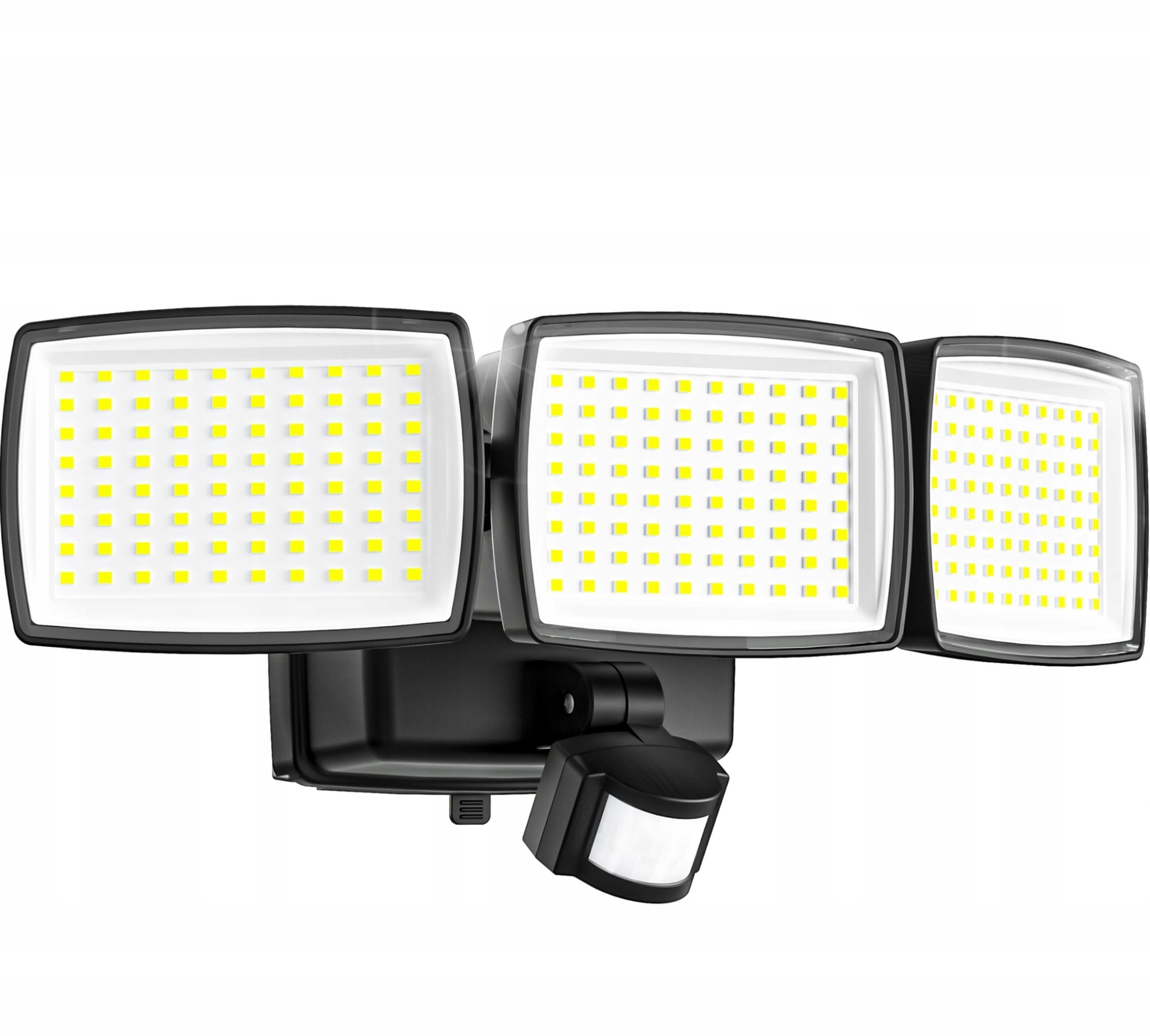 Naświetlacz 4kom.pl Zewnętrzna lampa z czujnikiem ruchu LED 240, IP65 Wodoodporna