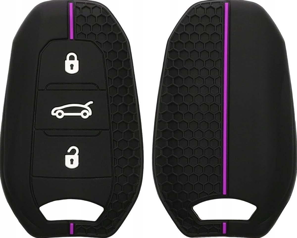 kwmobile Etui na kluczyk do Peugeot Citroen 3-przyciskowy Smartkey (tylko Keyless Go) - silikonowe etui na kluczyk samochodowy - pokrowiec na klucze..
