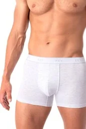 Bokserki męskie bawełniane gładkie o klasycznym kroju jasno szare MXH 222 Key - Majtki męskie - miniaturka - grafika 1