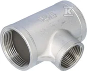 Łączniki, trójniki, kształtki - Trójnik gwintowany ze stali nierdzewnej nakrętny redukcyjny 1 1/2" x 1" - miniaturka - grafika 1