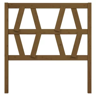 Lumarko Wezgłowie łóżka, miodowy brąz, 96x4x100 cm, lite drewno sosnowe - Inne meble do sypialni - miniaturka - grafika 4