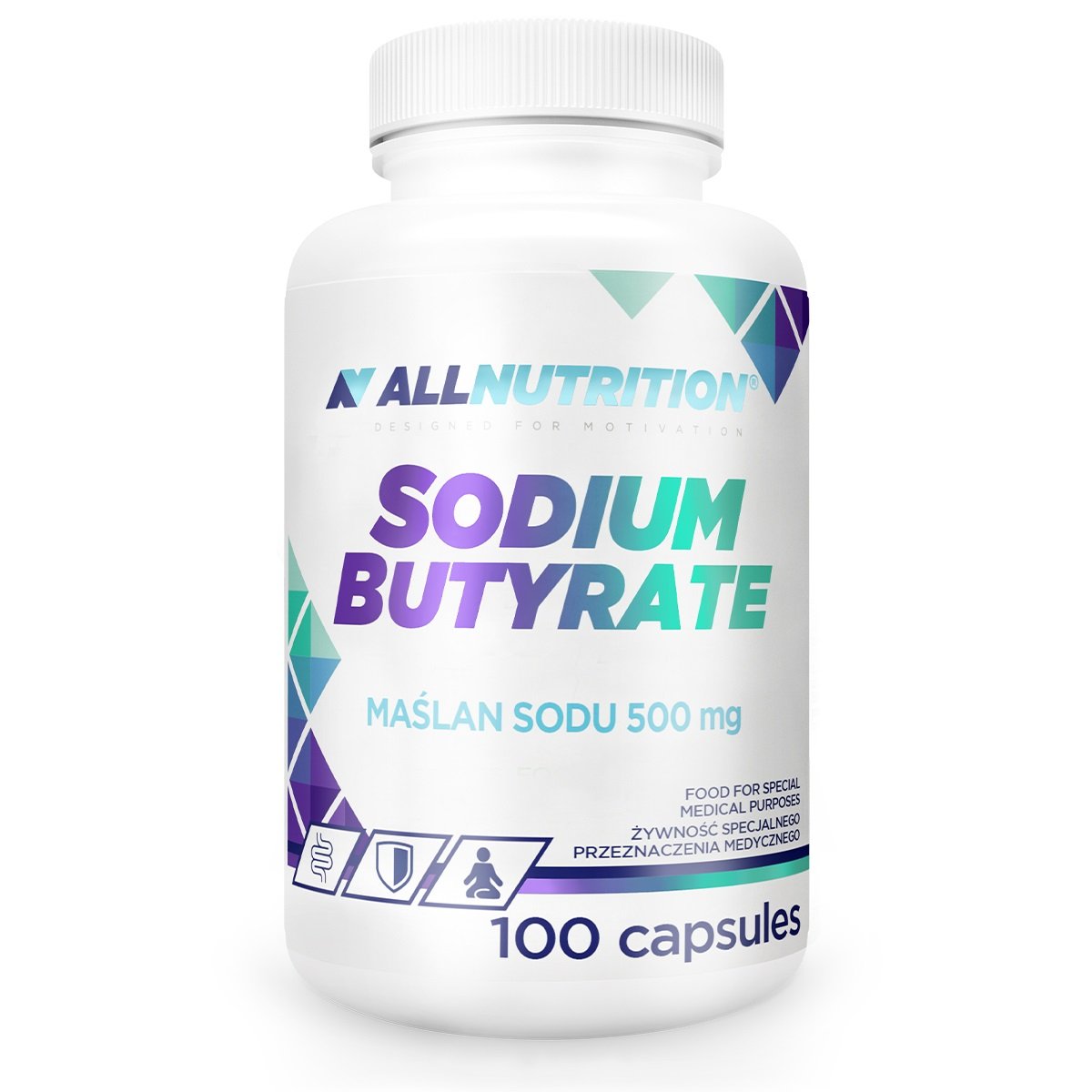 Allnutrition Sodium Butyrate, Kwas Masłowy, Kapsułki