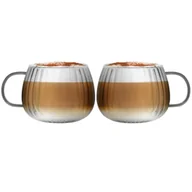 Szklanki - Vialli Design Komplet szklanek z szarym uchem Tulip 1203 2 x 350 ml - miniaturka - grafika 1