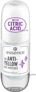 Essence - THE ANTI-YELLOW NAIL WHITENER - Wybielający lakier optycznie rozjaśniający paznokcie - 8 ml - Lakiery do paznokci - miniaturka - grafika 1