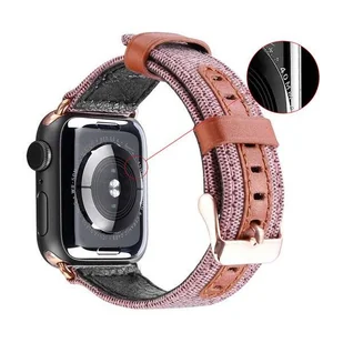 Dux Ducis Litchi Grain Band pasek opaska bransoleta do Watch 4 44mm / Watch 3 42mm / Watch 2 42mm / Watch 1 42mm czarny - Akcesoria do smartwatchy - miniaturka - grafika 3