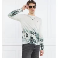 Swetry męskie - GUESS Sweter TYSON LS CN ALLOVER | Regular Fit - miniaturka - grafika 1