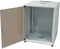 Szafy rack - EFB 19Zoll Netzwerkschrank OFFICE SERIE 12HE 600X600 RAL7035 Grau IP20 komplett vormontiert und zerlegbar Glasfront 30KG Traglast OFF-1266GR.V1RW - miniaturka - grafika 1