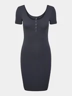 Sukienki - Pieces Sukienka codzienna Kitte 17146324 Granatowy Slim Fit - miniaturka - grafika 1