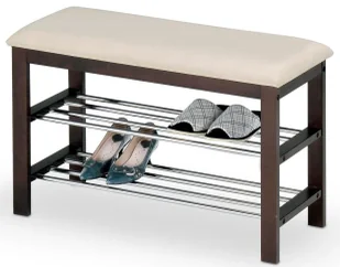 Drewniany stojak na obuwie siedzisko wenge K7-S04 - Szafki na buty - miniaturka - grafika 1