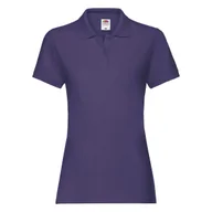 Koszulki i topy damskie - Koszulka damska Premium Polo Fruit of the Loom - Fioletowy L - miniaturka - grafika 1