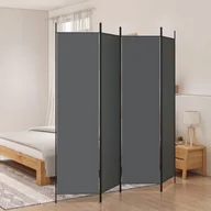 Parawany - Lumarko Parawan 4-panelowy, antracytowy, 200x200 cm, tkanina! - miniaturka - grafika 1