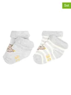 Skarpetki dla dzieci - Steiff Skarpety (2 pary) w kolorze szaro-białym - miniaturka - grafika 1