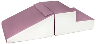 komplet 2 dużych klocków kształtek piankowych żłobek przedszkole rehabilitacja (biały, fioletowy) - Leżaczki i huśtawki - miniaturka - grafika 1