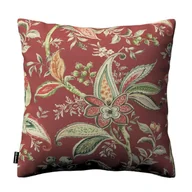 Poszewki na poduszki - Dekoria Poszewka Kinga na poduszkę wzory roślinne i kwiatowe na czerwono-ceglanym tle 50 × 50 cm Gardenia 102-142-12 - miniaturka - grafika 1