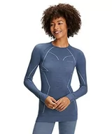 Koszulki i topy damskie - FALKE damska koszulka z długim rękawem Wool Tech. Long Sleeve Comfort Fit mieszanka wełny merynosów, 1 opakowanie, niebieska (Capitain 6751), rozmiar: L - miniaturka - grafika 1