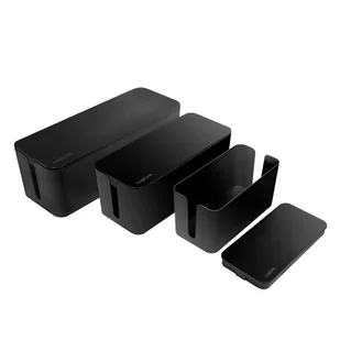 LogiLink Cable Box zestaw czarny - Maskownice do kabli - miniaturka - grafika 1