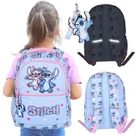 Plecaki szkolne i tornistry - DISNEY Stitch Angel miękki PLECAK SZKOLNY dla dziewczynki, POJEMNY wycieczkowy plecak, przegroda na laptopa + BRELOK - miniaturka - grafika 1