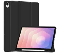 Etui do tabletów - Bizon Case Tab Lizard z klapką do Samsung Galaxy Tab S11 Czarny - miniaturka - grafika 1
