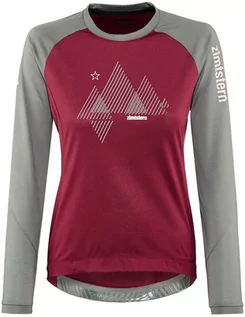 Koszulki rowerowe - Zimtstern PureFlowz Shirt LS Women, czerwony/szary S 2021 Koszulki MTB i Downhill - grafika 1