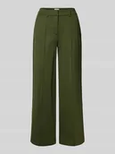 Spodnie damskie - Spodnie materiałowe z szeroką nogawką z przeszytym kantem model ‘KATE’ - miniaturka - grafika 1