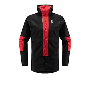 Kurtki męskie - Haglöfs 605256_4UF L.I.M ZT SYNC 1 MID HOOD MĘSKA Kurtka TRUE BLACK/ZENITH RED Rozmiar L - grafika 1