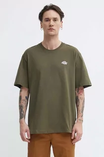 Koszulki męskie - Dickies t-shirt bawełniany kolor zielony z aplikacją - grafika 1
