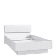 Łóżka - Łóżko białe matowe, Snow, 120x200 - miniaturka - grafika 1