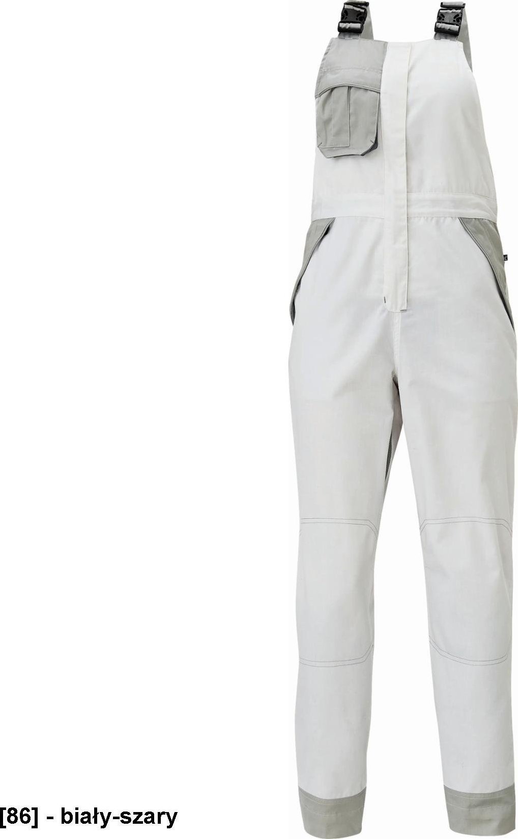 CERVA MONTROSE LADY - ogrodniczki - biały-szary 50