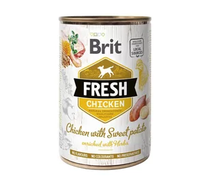 Brit FRESH CHICKEN WITH SWEET POTATO 400G - Mokra karma dla psów - miniaturka - grafika 1