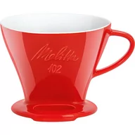 Akcesoria i części do ekspresów do kawy - Melitta 218974 filtr porcelanowy filtr do kawy rozmiar 102 czerwony - miniaturka - grafika 1
