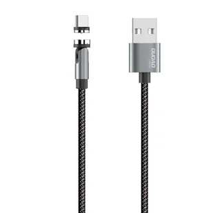 Dudao składany magnetyczny kabel USB + zestaw końcówek Lightning / USB Typ C / micro USB 3 A 1 m szary (L9Pro gray) - Kable USB - miniaturka - grafika 4