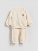 Komplety dla niemowląt - Reserved - Bawełniany komplet - kremowy - miniaturka - grafika 1