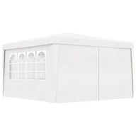 Altany ogrodowe - vidaXL Namiot imprezowy ze ściankami, 4x4 m, biały, 90 g/m - miniaturka - grafika 1