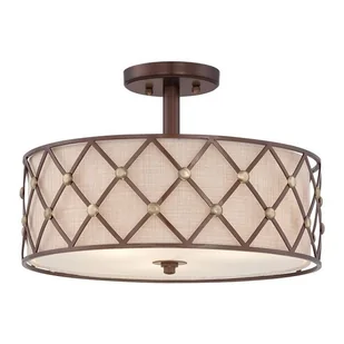 Elstead Lighting Plafon BROWN LATTICEQZ/BROWNLATT/SF - - Lampy pozostałe - miniaturka - grafika 2