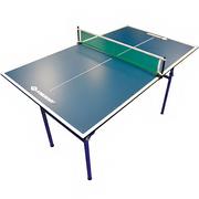 Tenis stołowy - Donic Schildkröt do tenisa stołowego płyty 1/4 TT-stół stół Schildkröt Mini-Midi XL 120 x 70 x 68 cm kompaktowy rozmiar również do małych ogrodu i mieszkania 838579 stół do tenisa stołowego, niebieski Schil (Donic Schildkrot_838579) - miniaturka - grafika 1