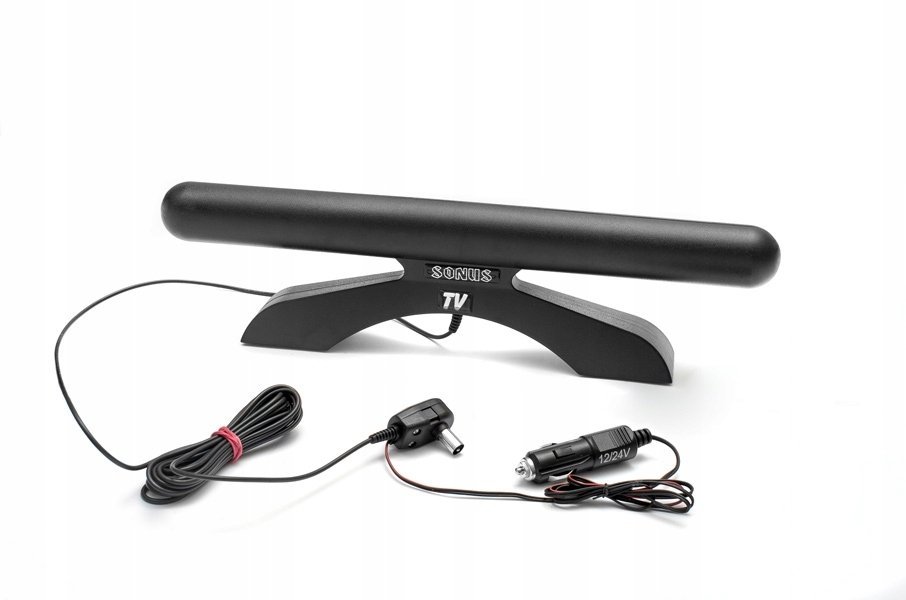 Sonus Antena RTV Pokojowa antena telewizyjna DVBT ZE WZMACNIACZEM +40dB PŁYNNA REGULACJA