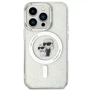 Karl Lagerfeld KLHMP15LHGKCNOT iPhone 15 Pro 6.1" transparent hardcase Karl&Choupette Glitter MagSafe - Etui i futerały do telefonów - miniaturka - grafika 3