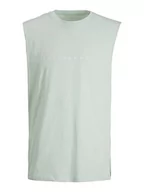 Koszulki męskie - JACK & JONES Męska koszulka JORCOPENHAGEN bez rękawów LN Top, Pale Blue/Print:ORG Embr, L, Niebieski (Pale Blue/Print:org Embr, L - miniaturka - grafika 1