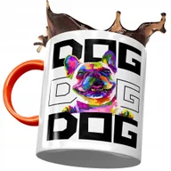 Kubki - Kubek Pomarańczowy z Pieskiem Psem Słodki Prezent z Nadrukiem ze Zdjęciem+ Opakowanie na prezent (wzór 01) - miniaturka - grafika 1