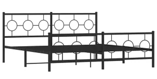 Czarne metalowe łóżko industrialne 180x200cm Terla - Łóżka - miniaturka - grafika 1