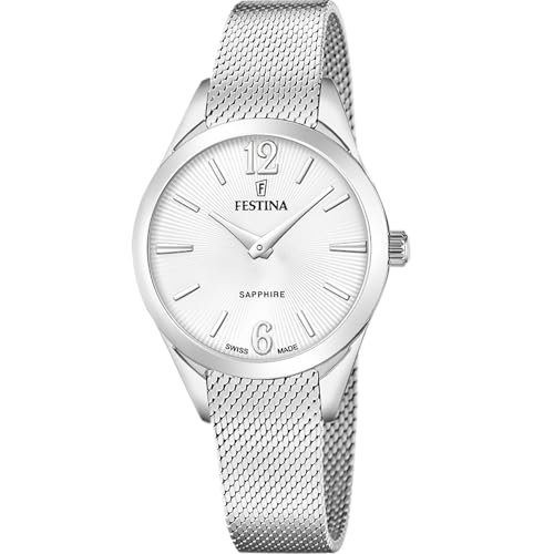 Festina Damski analogowo-cyfrowy zegarek kwarcowy z bransoletą ze stali stopowej F20076, biały, pasek, biały, bransoletka