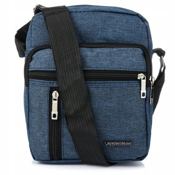 Torba Saszetka Męska Na Ramię Sportowa Torebka Raportówka Pojemna Granatowy