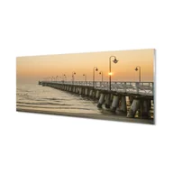 Tablice i flipcharty - Szklany panel kuchenny Gdańsk Morze molo 125x50 cm - miniaturka - grafika 1