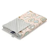 Koce i narzuty dla dzieci - LA MILLOU LEKKI KOCYK MINKY M DREAM LUNAPARK LIGHT GREY - miniaturka - grafika 1