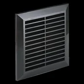 Kratki wentylacyjne - Osłona wentylacyjna 14x14 TUS Ø125 czarny - miniaturka - grafika 1