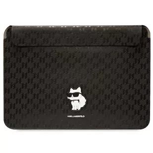 Karl Lagerfeld Sleeve KLCS16SAKHPCK 16" czarny/black Saffiano Monogram Choupette - Etui i futerały do telefonów - miniaturka - grafika 1