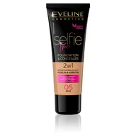Podkłady do twarzy - Eveline Selfie Time Foundation & Concealer 05 Beige 30ml - miniaturka - grafika 1